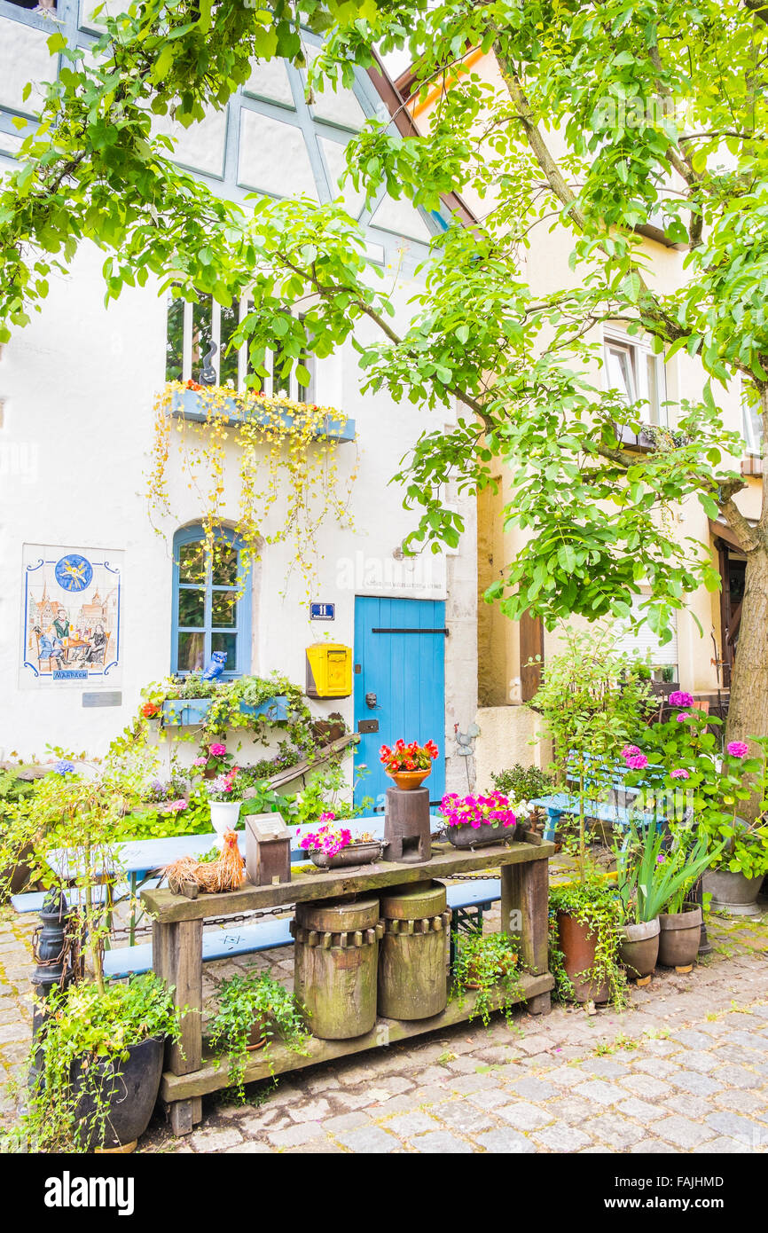 Vue extérieure de l'salzscheuerbrauerei micro brasserie, dans la partie historique de marbach, Bade-Wurtemberg, Allemagne Banque D'Images