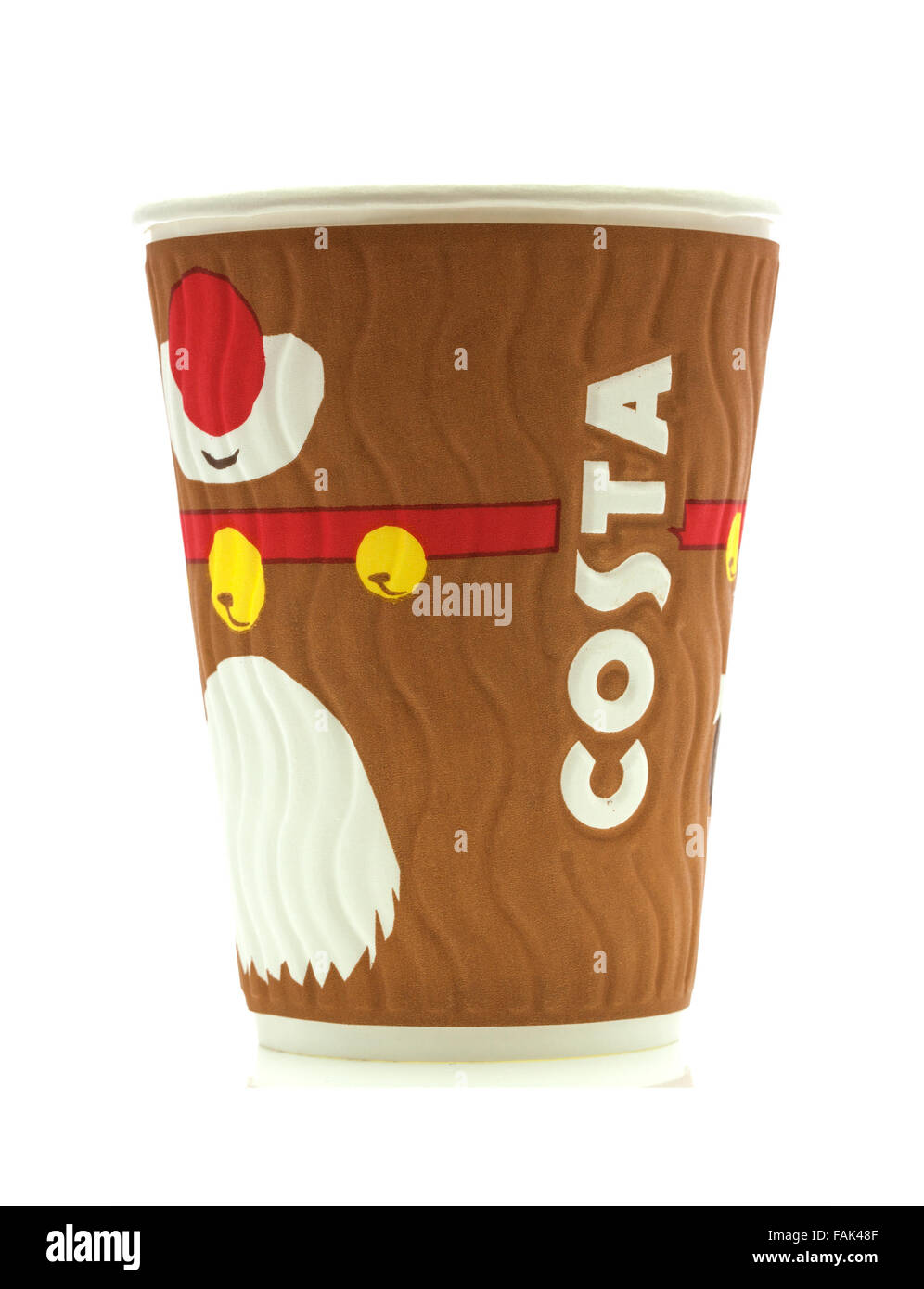 Le Costa Coffee prendre une tasse de Noël façon. Costa Coffee est une société britannique fondée en 1971 coffeehouse Banque D'Images