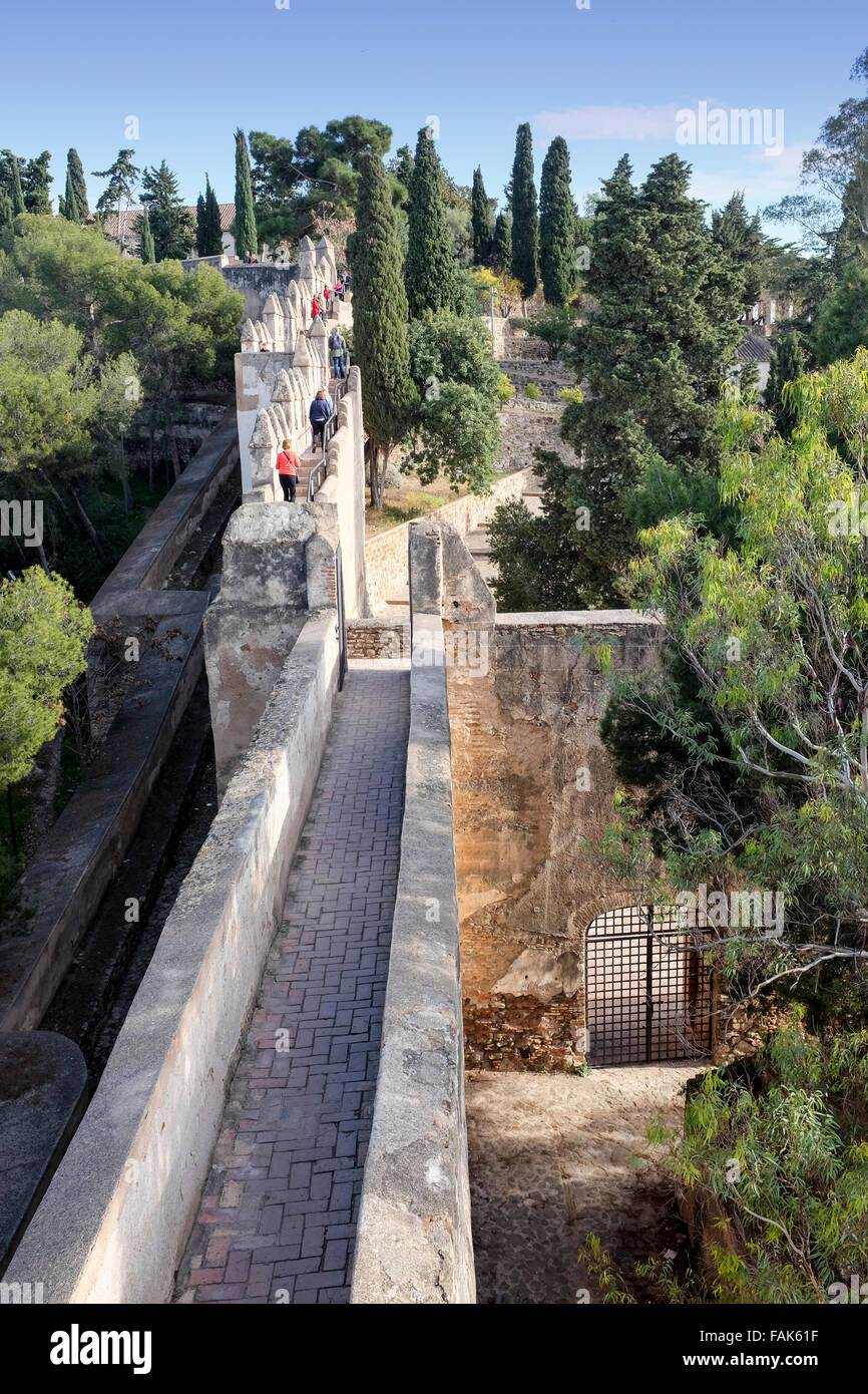 Château de Gibralfaro, Malaga, Espagne Banque D'Images