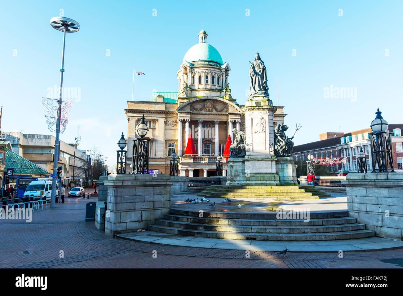 L'Hôtel de Ville de Hull Kingston Upon Hull Royaume-uni UK Angleterre centre centre de ville à l'extérieur extérieur Vue sur rue Banque D'Images