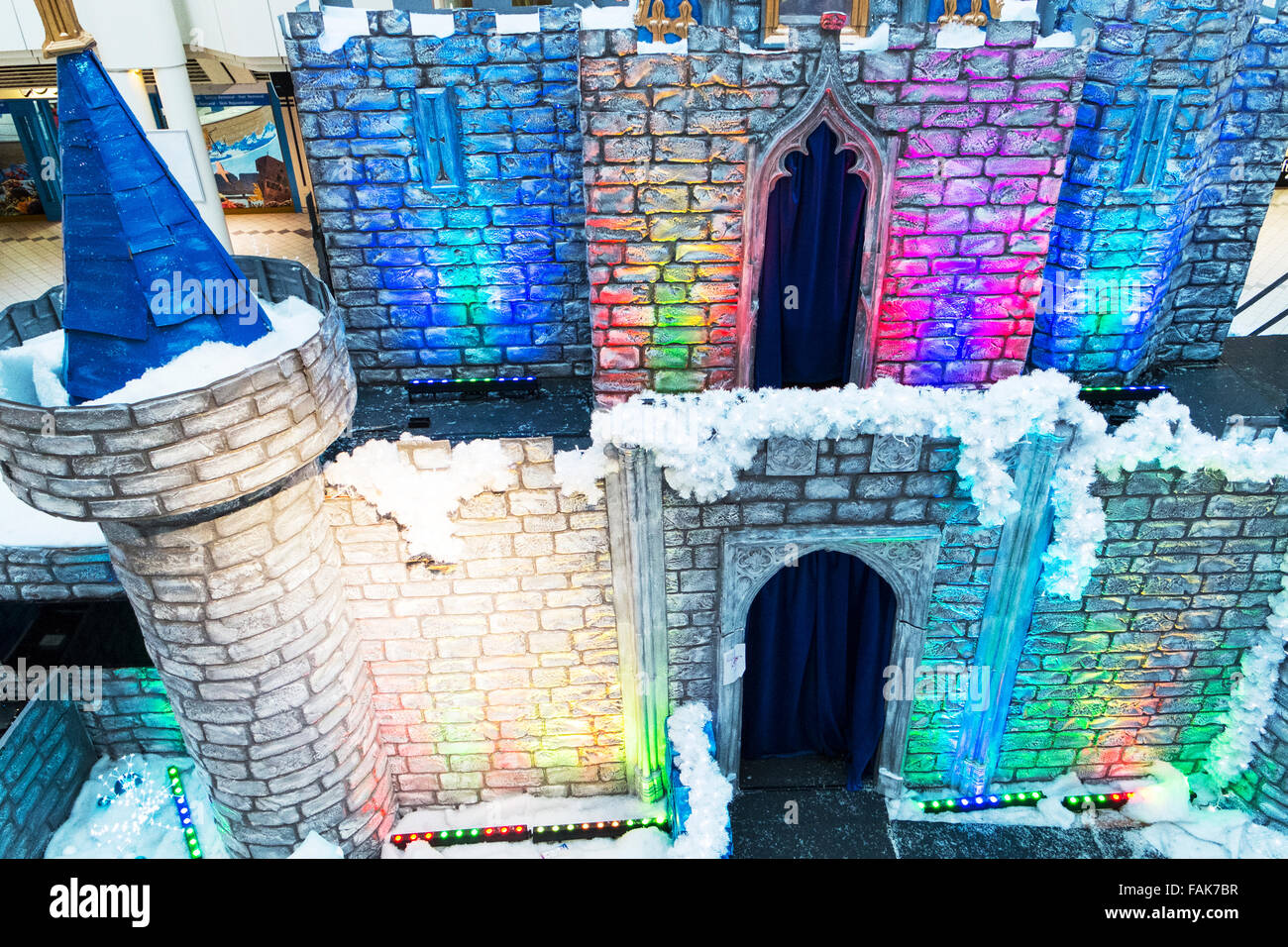 Fantaisie d'hiver stade château prop fantasia Kingston Upon Hull UK Angleterre Banque D'Images