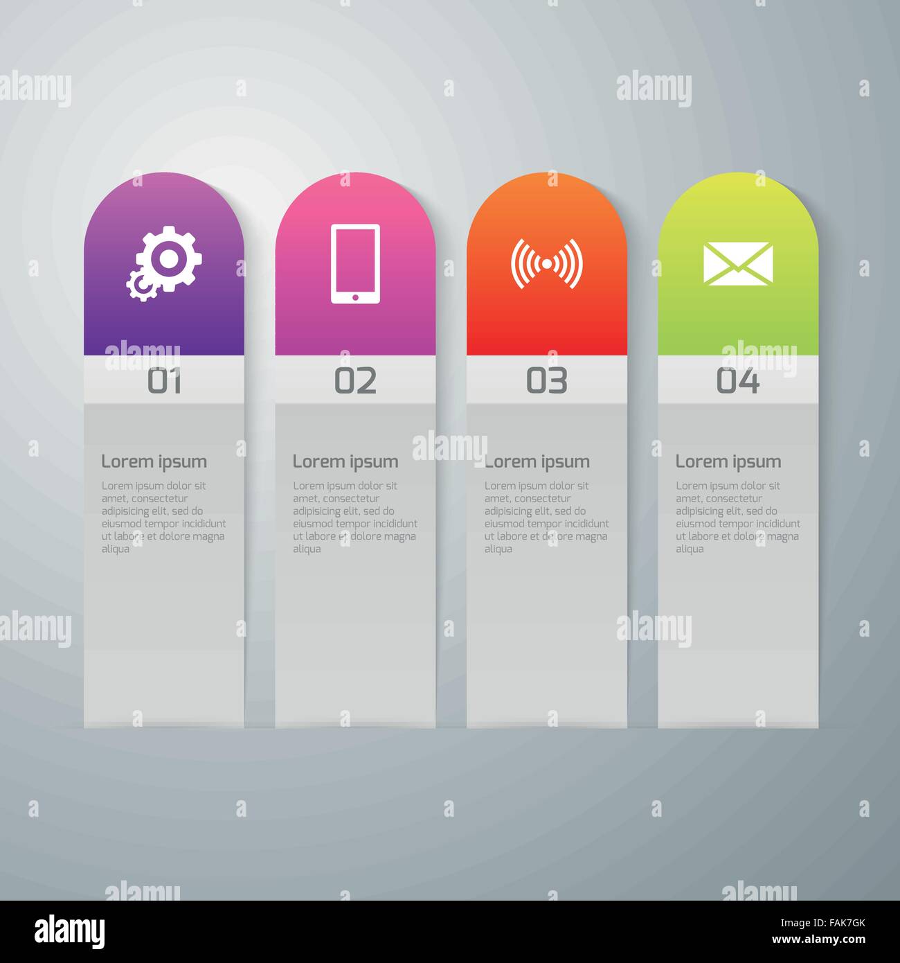 Vector illustration infographies quatre options Illustration de Vecteur