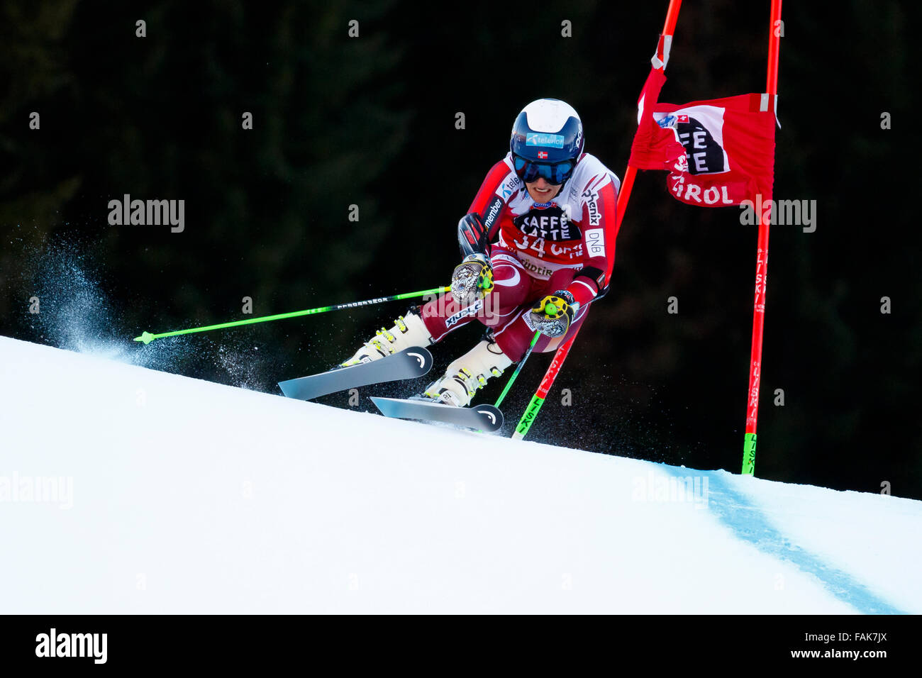 L'Alta Badia, Italie 20 décembre 2015. Rasmus WINDINGSTAD (Ni) qui se font concurrence sur les Audi Coupe du Monde de Ski Alpin Fis Banque D'Images