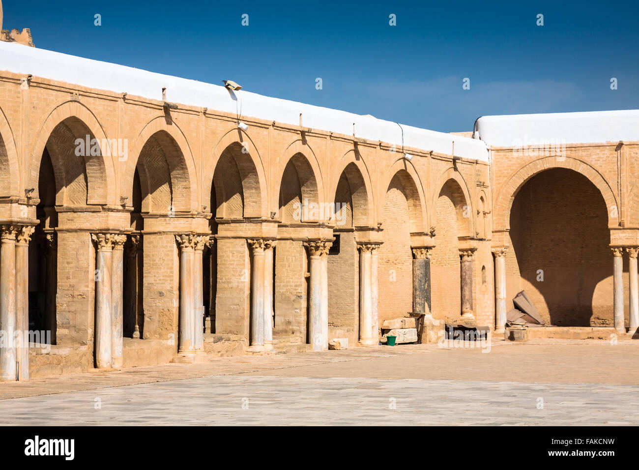 La Grande mosquée de Kairouan (Grande Mosquée de Sidi-Uqba), Tunisie Banque D'Images