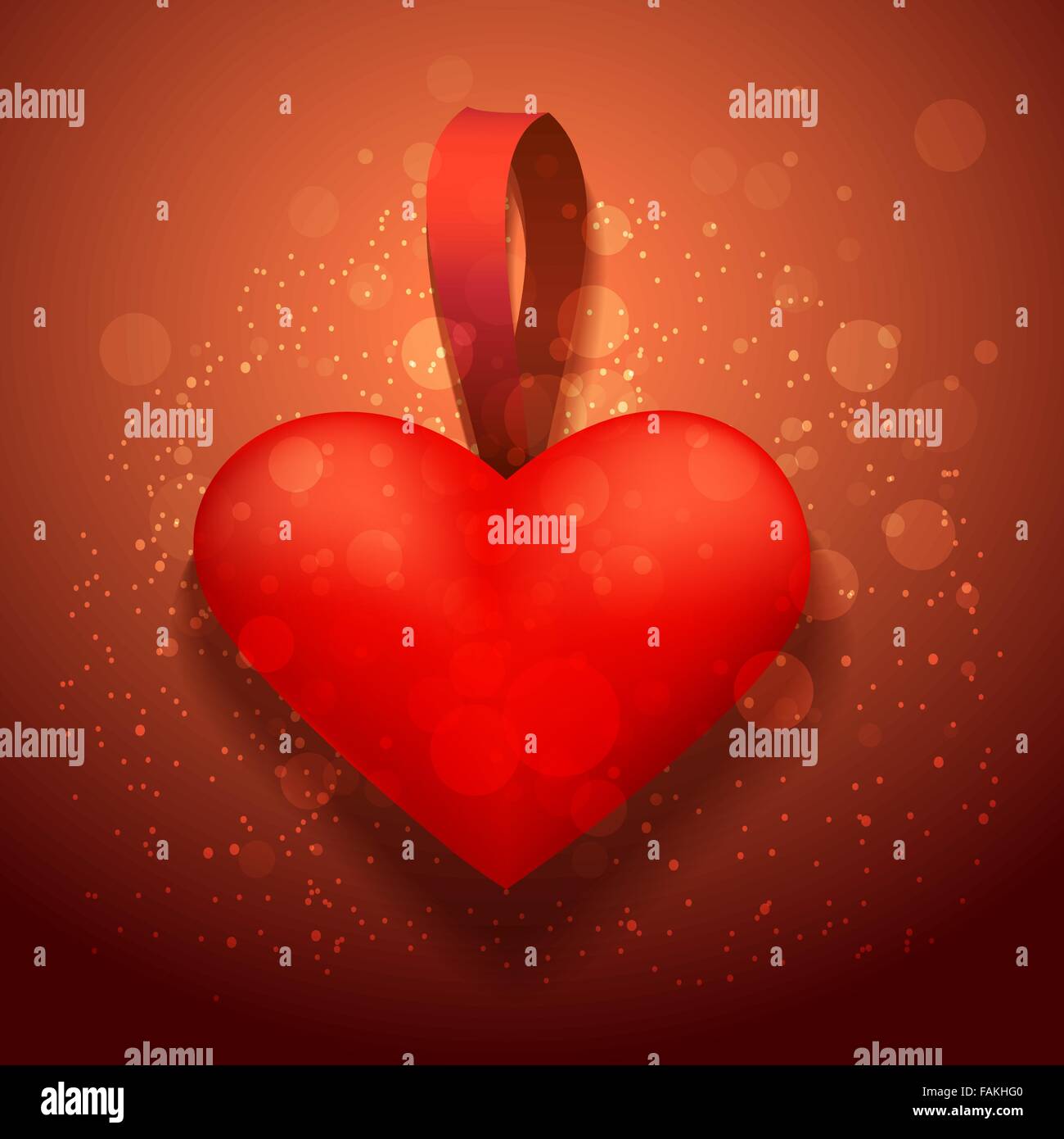 Toy valentine festive contre l'arrière-plan des bulles. Illustration de Vecteur