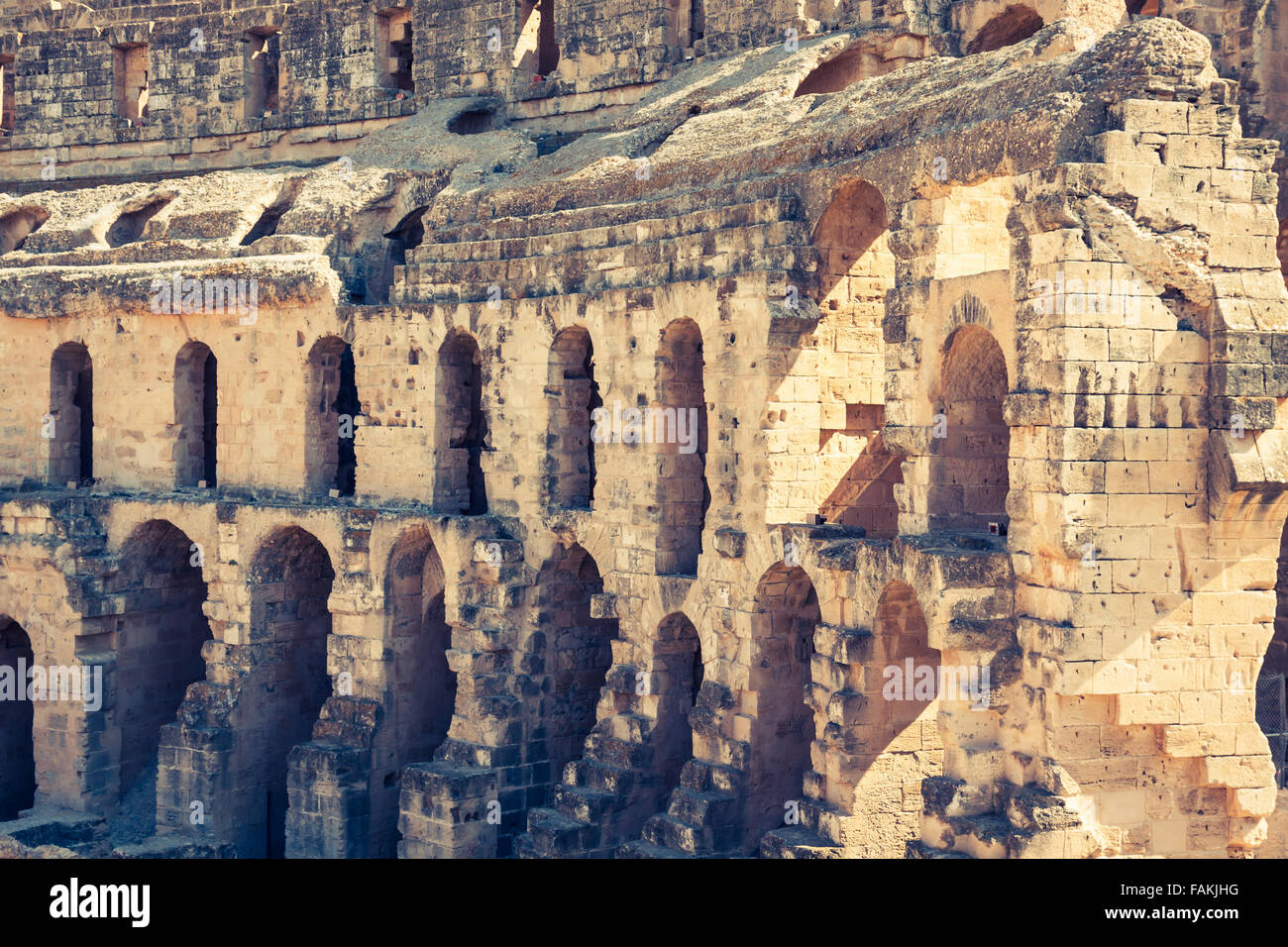 Amphithéâtre D'El Jem, Tunisie Photo Stock - Alamy