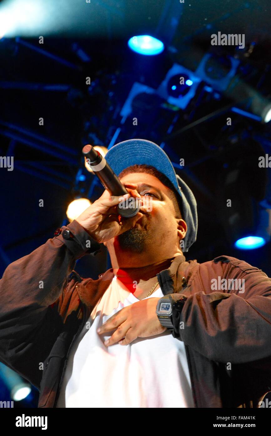 David Jude Jolicoeur, Trugoy, Del la Soul, scène en plein air, WOMAD 2015, Wiltshire, Angleterre, Royaume-Uni, GB. Banque D'Images