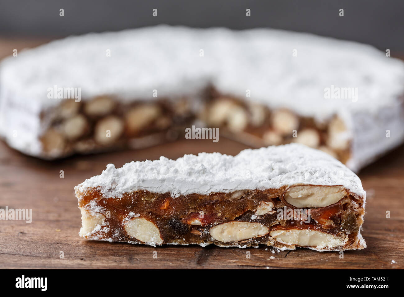 Panforte di Siena (Italie) gâteau de Noël Banque D'Images