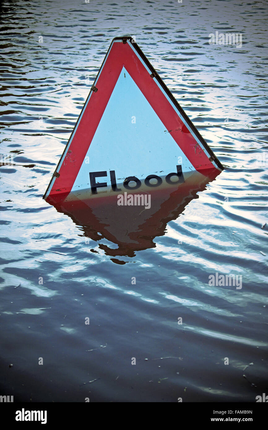 Inondations Inondations sign UK Banque D'Images Inondations Inondations sign UK Banque D'Images
