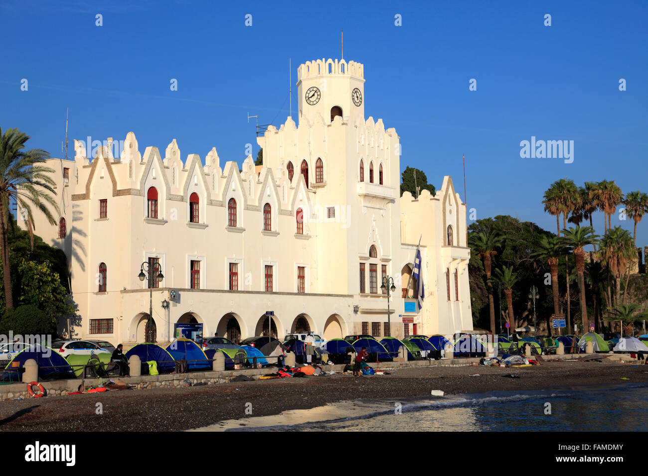 Police touristique, Kos Town, Kos Island, groupe d'îles du Dodécanèse, sud de la mer Égée, Grèce. Banque D'Images