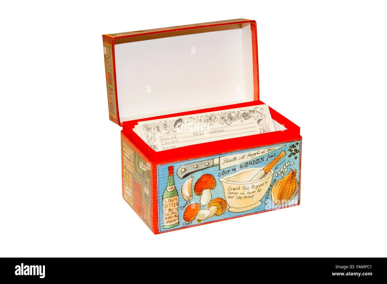 Boîte à recettes Banque D'Images