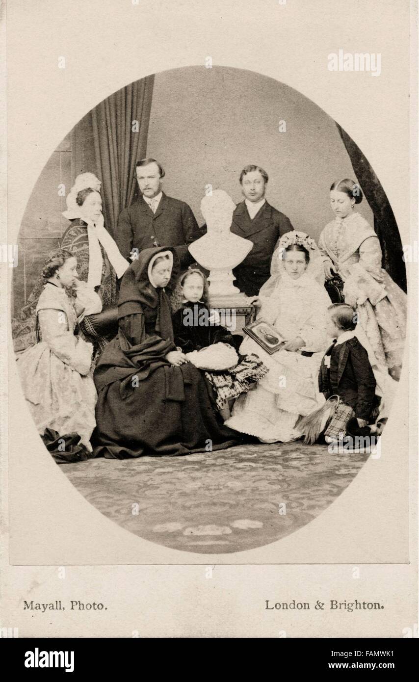 La famille royale britannique, par John Mayall Jaebets - 9 mars, 1863 Banque D'Images