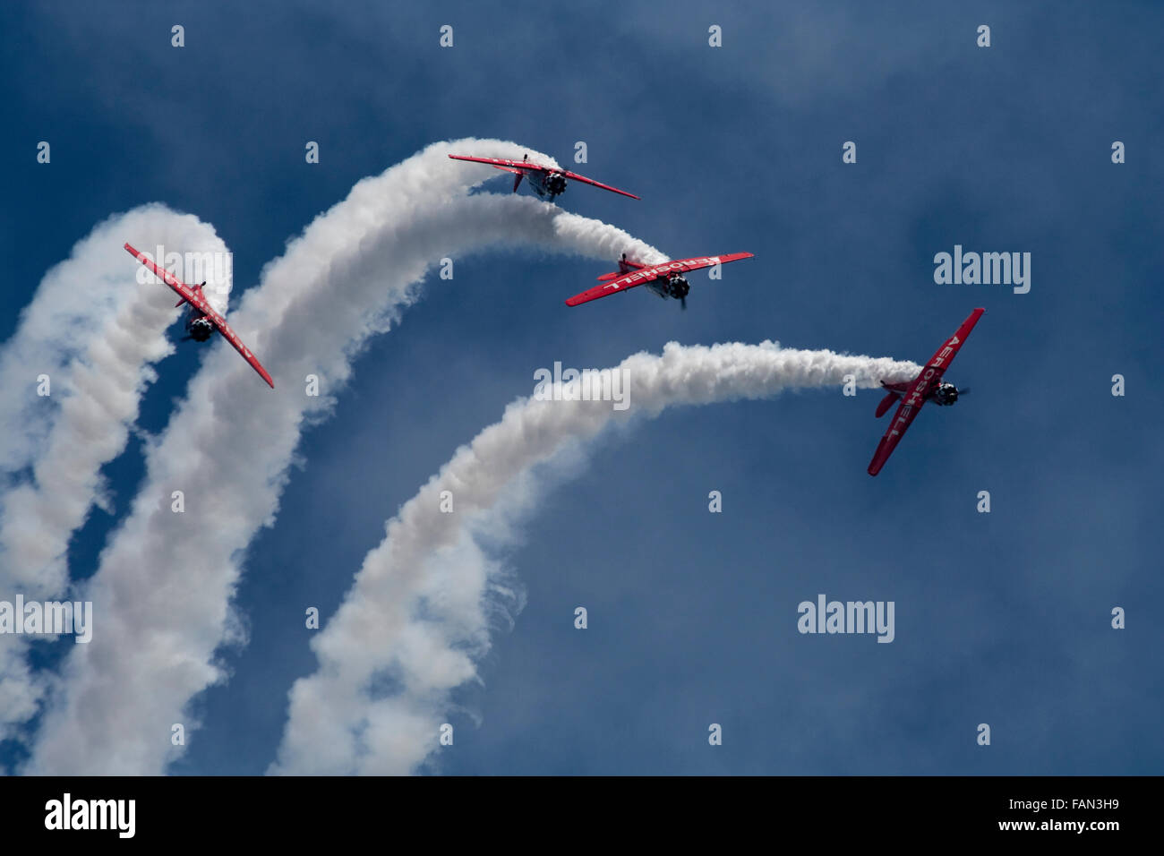 L'équipe de voltige Aeroshell. L'air et l'eau de Chicago Show 2015 Banque D'Images