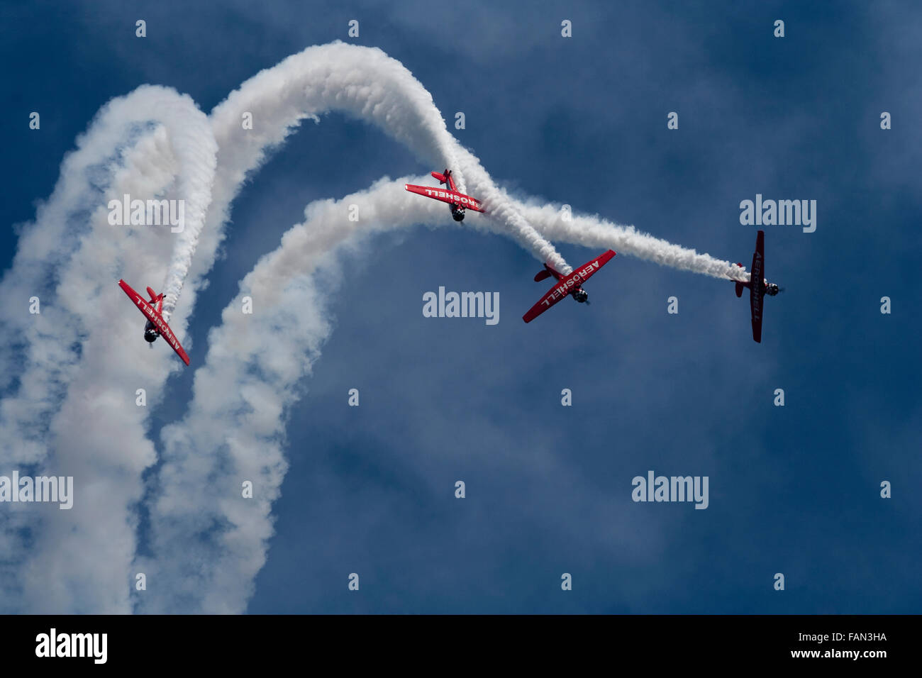 L'équipe de voltige Aeroshell. L'air et l'eau de Chicago Show 2015 Banque D'Images