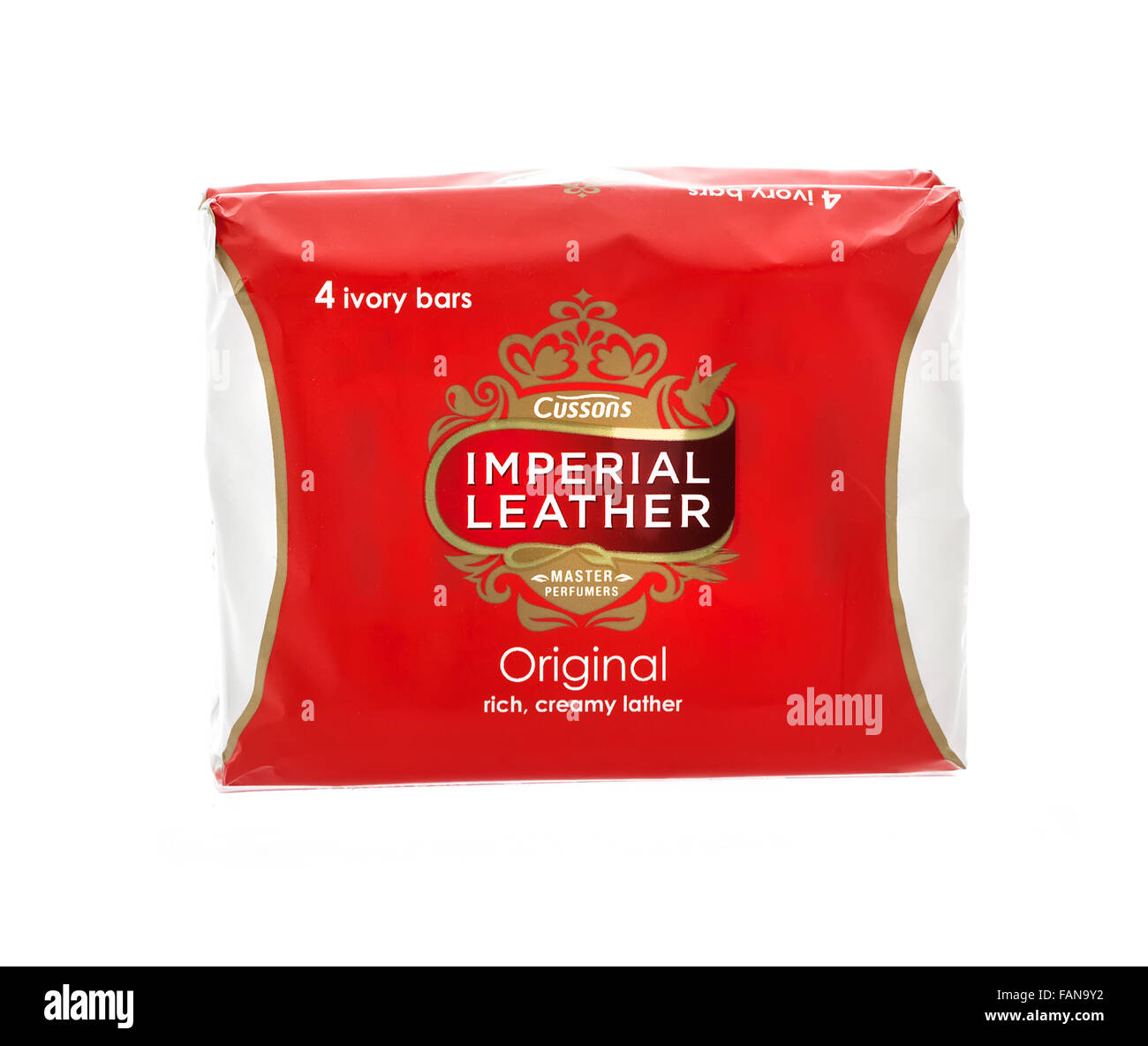 Cussons Imperial Leather Soap sur un fond blanc Banque D'Images