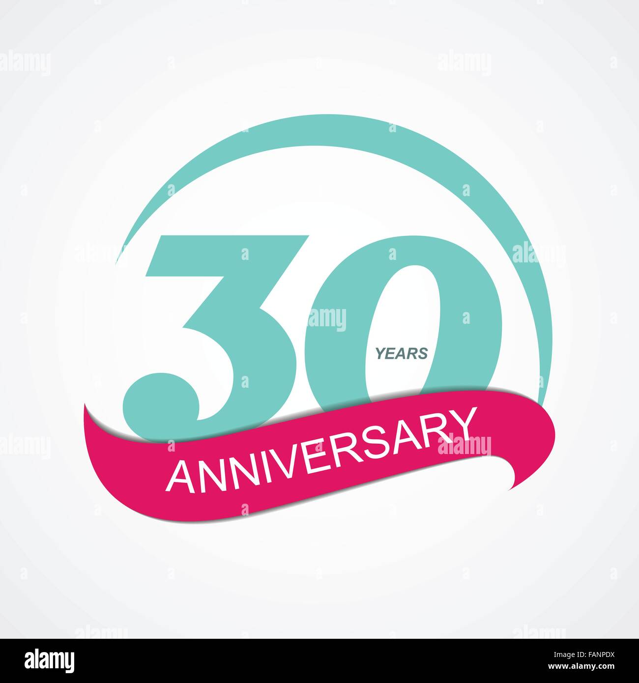 Logo modèle anniversaire 30 Vector Illustration Illustration de Vecteur