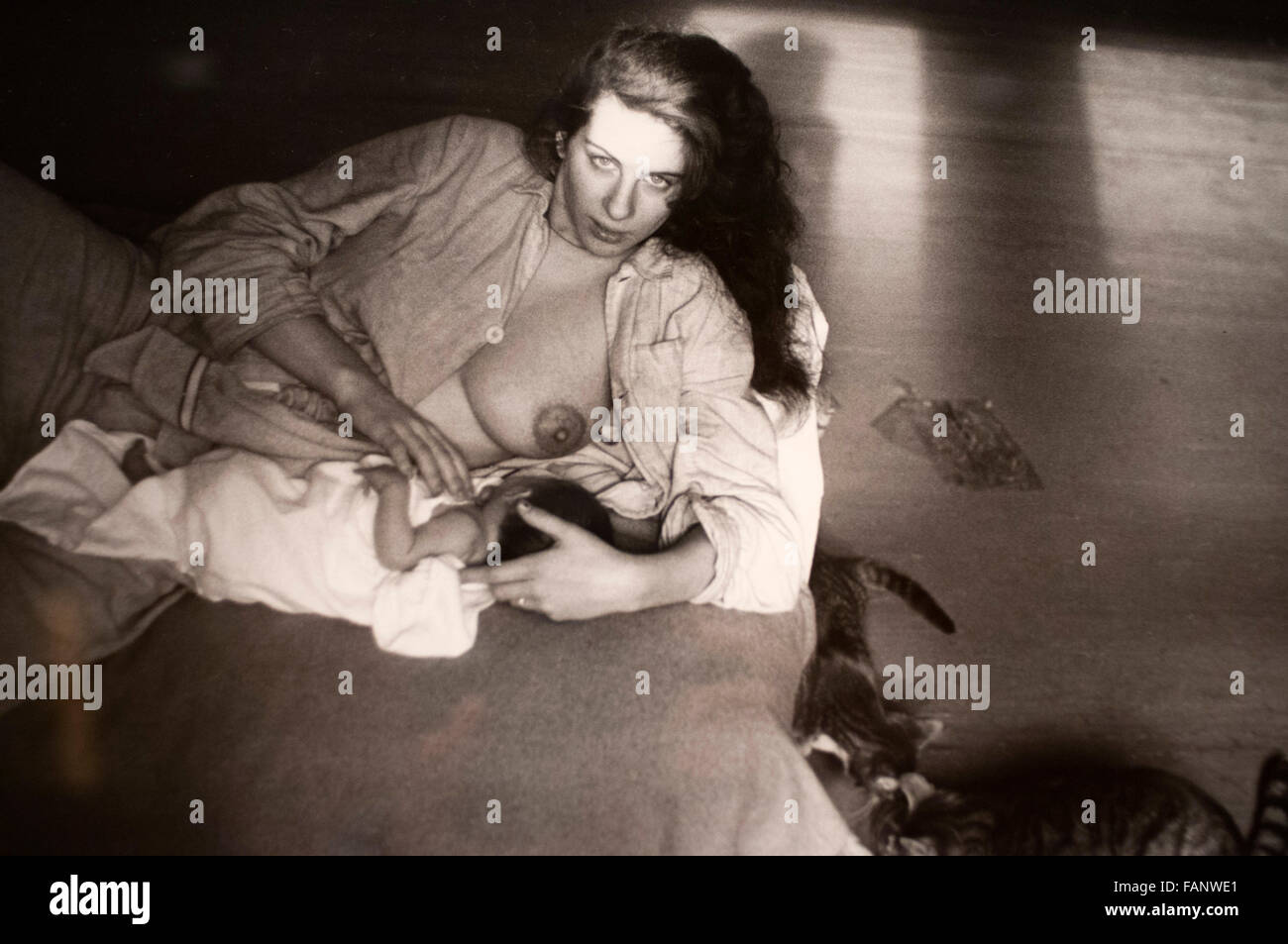 Robert Frank, photos de l'ouvrage les Américains au Metropolitan Museum of Art Mary et Pablo, N.Y.C., 1951 et 1954. Banque D'Images