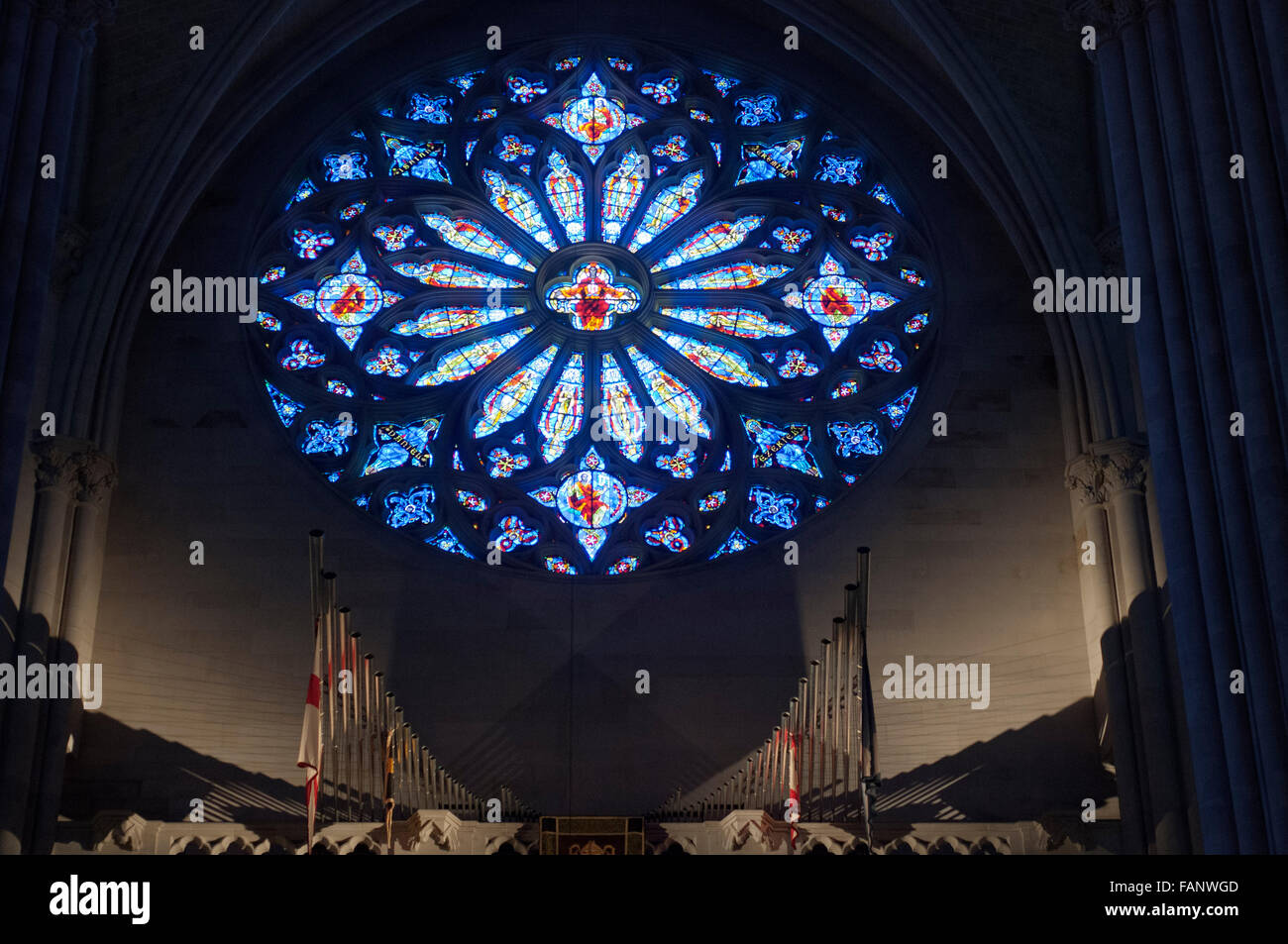 À l'intérieur de la Cathédrale Saint John the Divine à New York City, USA. Cathédrale Saint-Jean le Divin, dit être la plus grande cathédrale du monde, Manhattan, New York City, New York, USA Banque D'Images