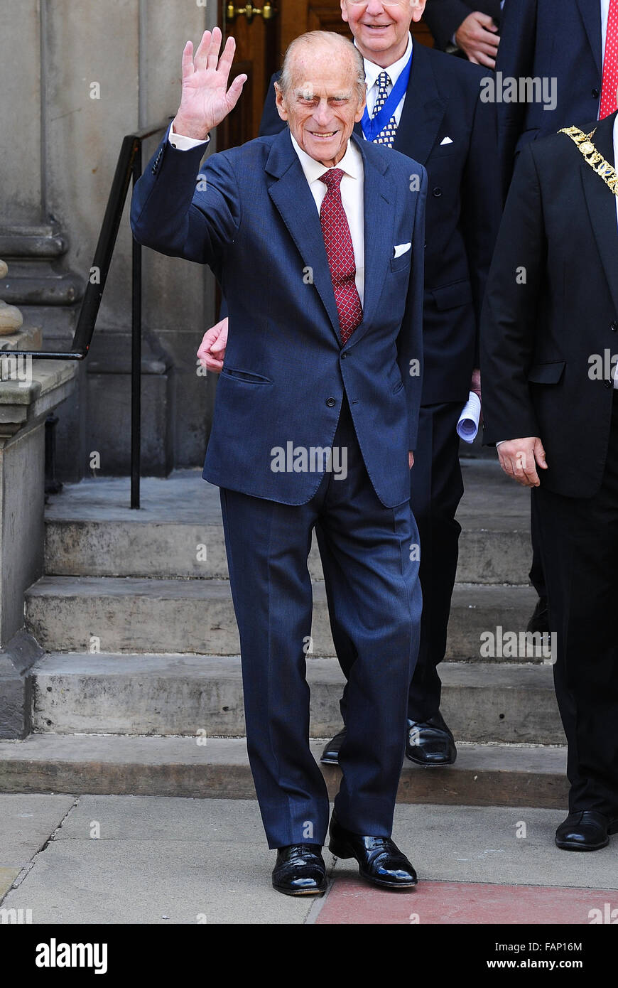 Le prince Philip, duc d'Édimbourg à la Royal Society d'Édimbourg, en Écosse, le 12 août 2013. Banque D'Images