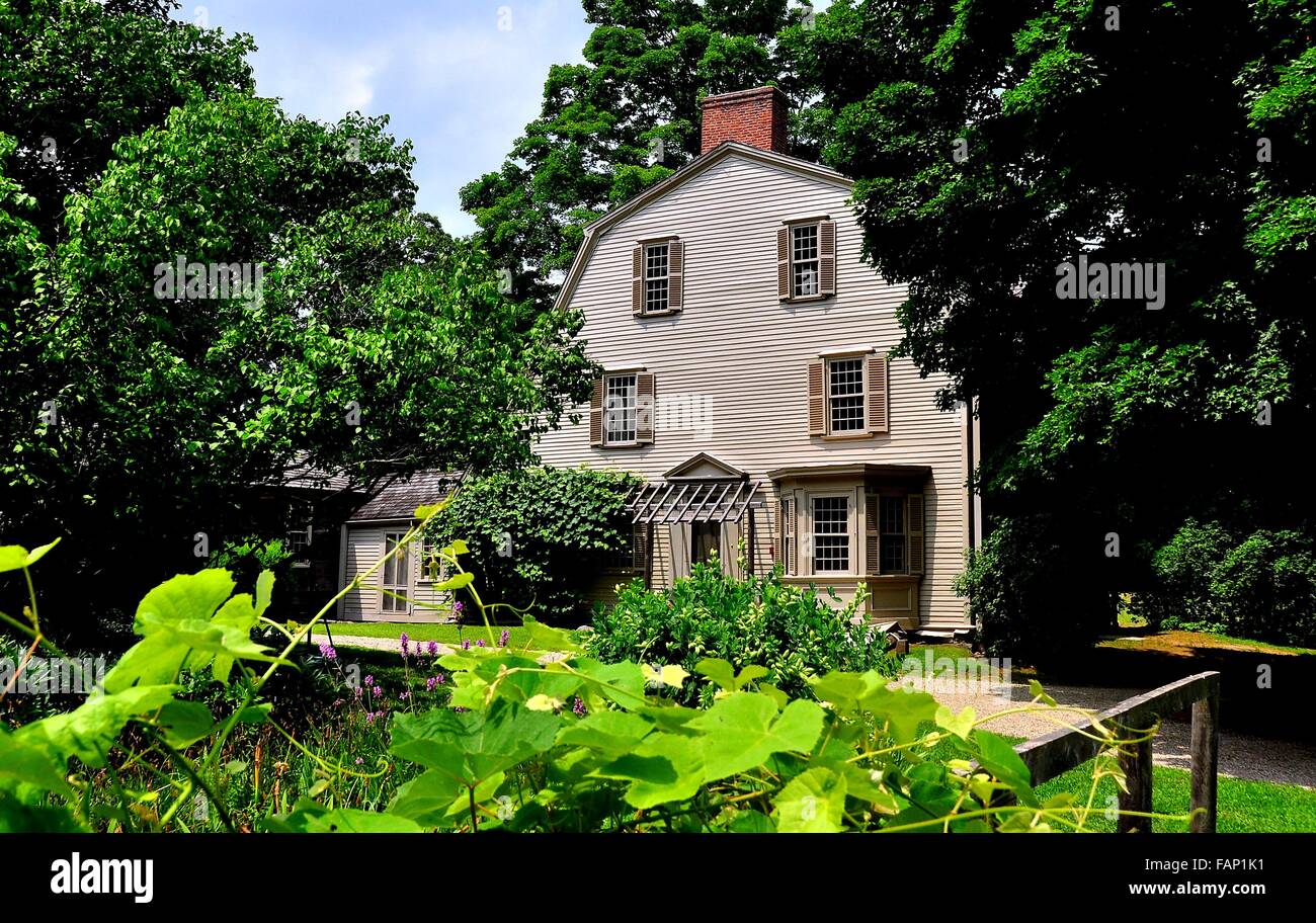 Concord, Massachusetts : 1770 Olde Manse et jardins en parc historique national Minuteman Banque D'Images