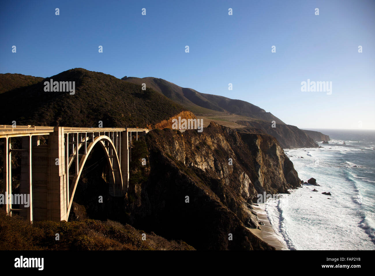 Bixby Bridge, Big Sur, Autoroute de la côte Pacifique, en Californie Banque D'Images