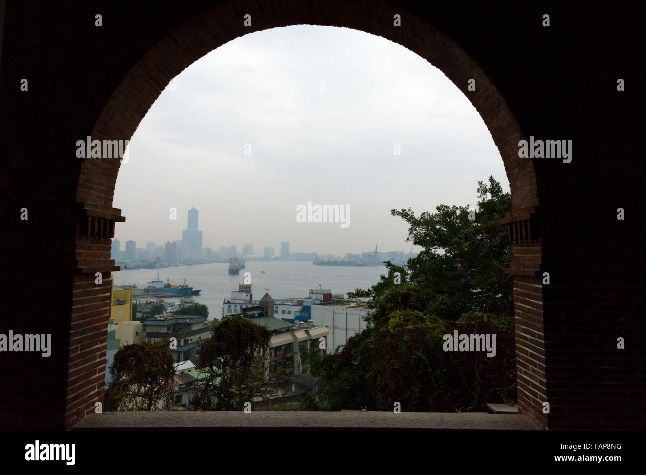 Avis de Xizi Bay de l'ancien Consulat britannique, Kaohsiung, Taiwan Banque D'Images