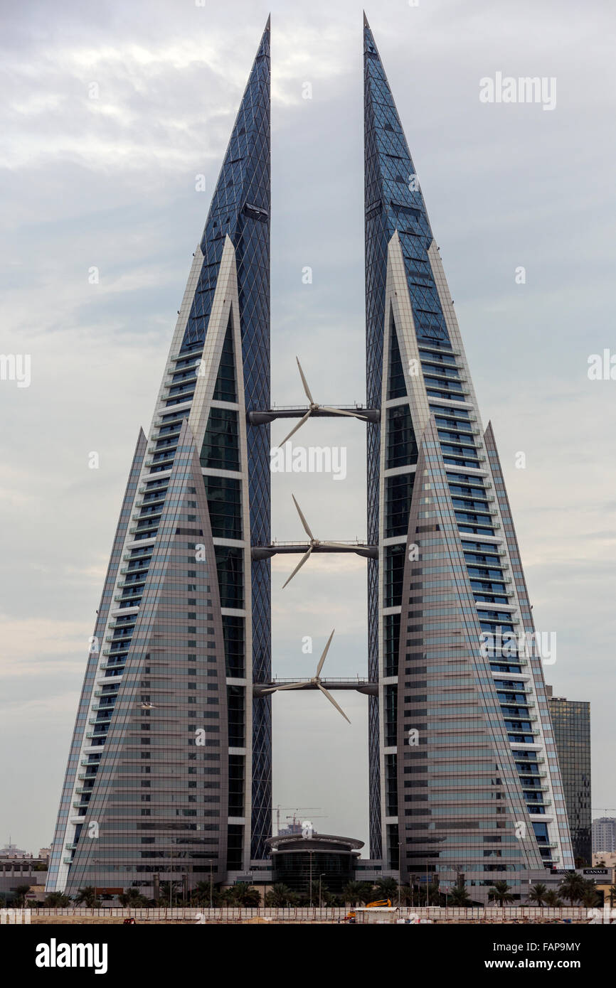 World Trade Center de Bahreïn, Manama, Bahreïn. Banque D'Images