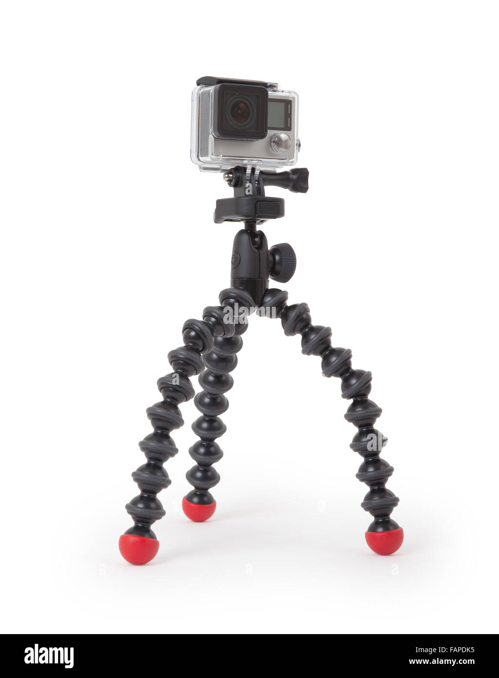 Caméra haute définition, isolé sur un fond blanc, pas de marque Banque D'Images