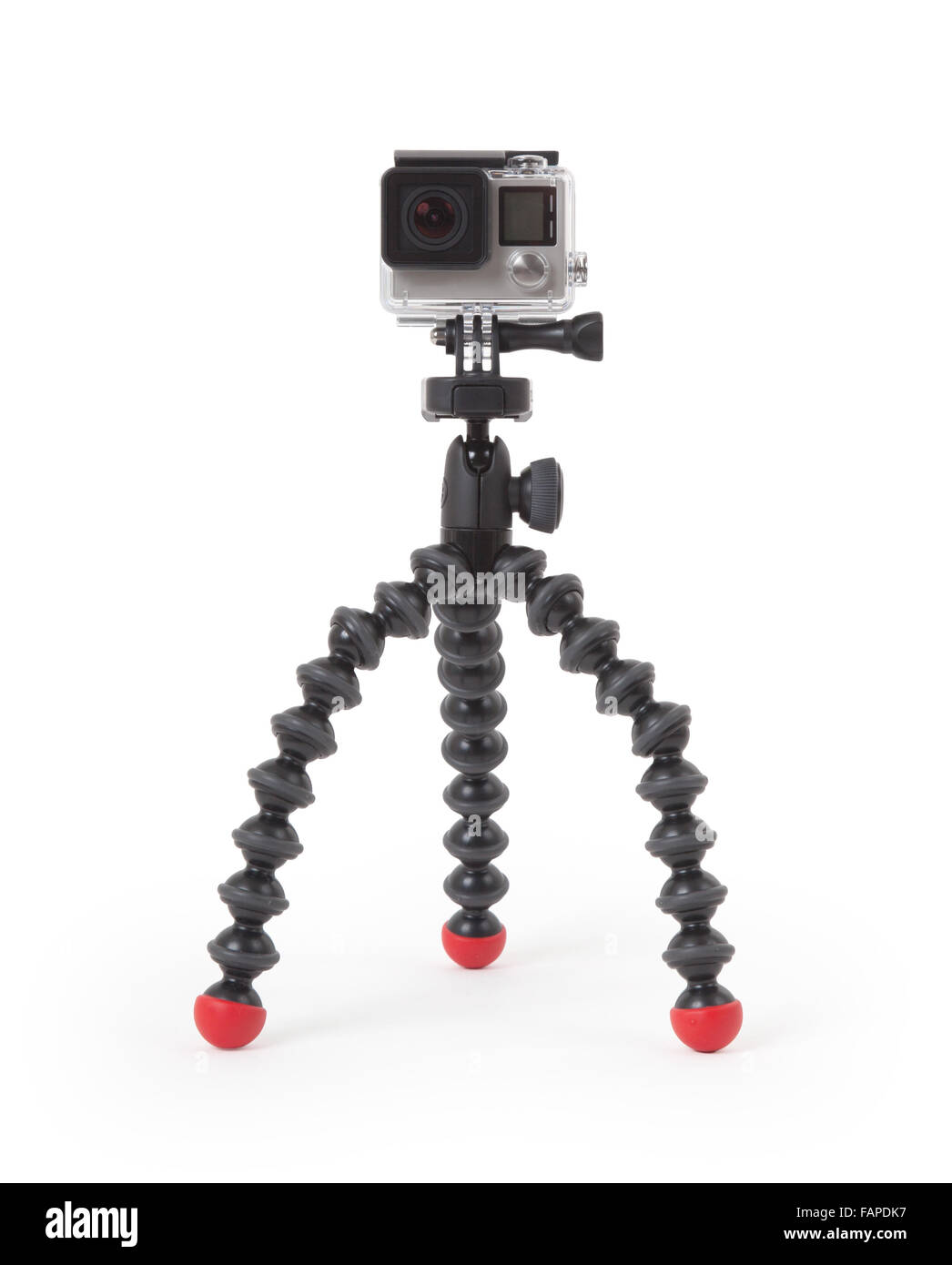 Caméra haute définition, isolé sur un fond blanc, pas de marque Banque D'Images