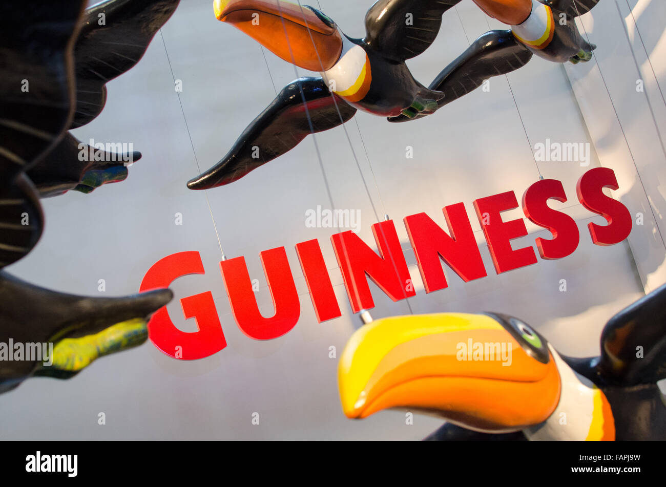 Mascotte Toucan Guinness Annonce Banque D'Images