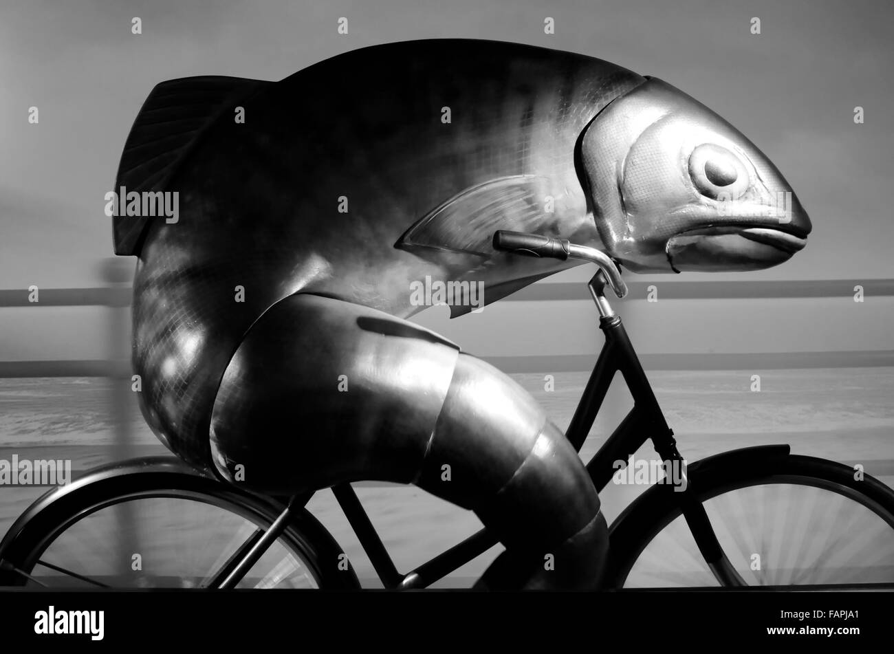 Guinness Storehouse Réveil - Statue de vélo de poisson Photo Stock - Alamy