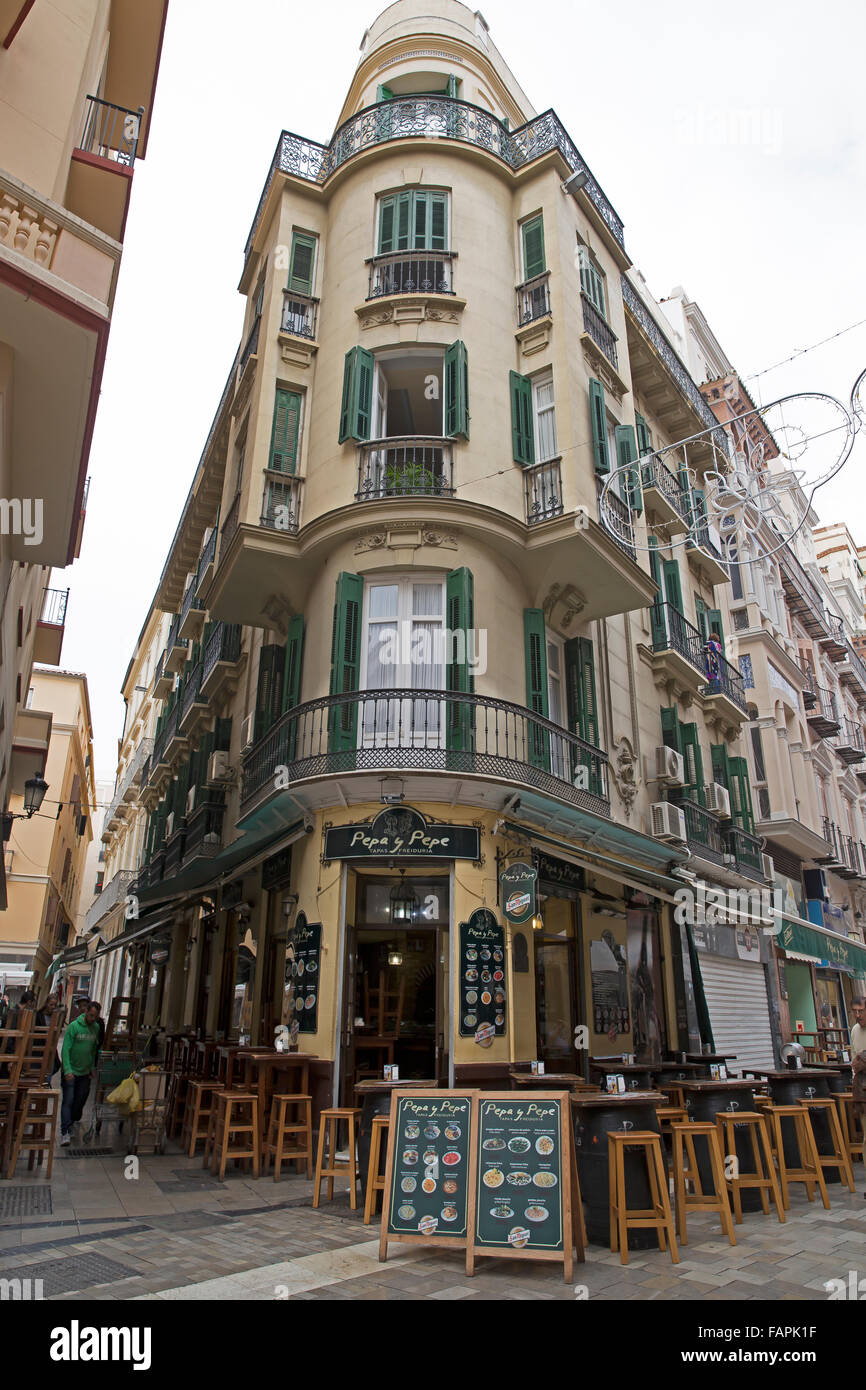 Pepa Y Pepe bar à tapas à Malaga, Espagne Banque D'Images
