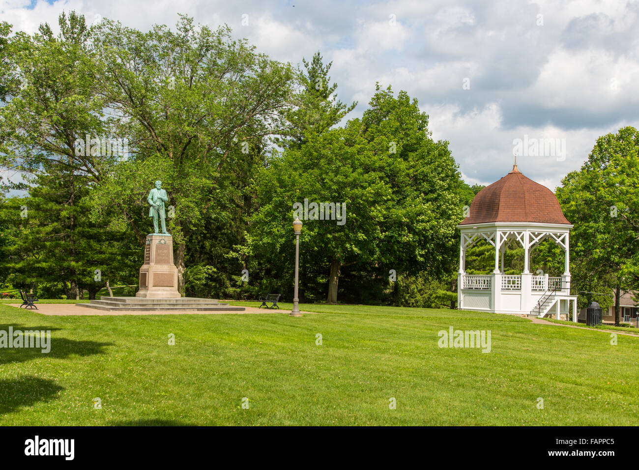 Grant Park sur la banque du fleuve de la galène à Galena Illinois Banque D'Images