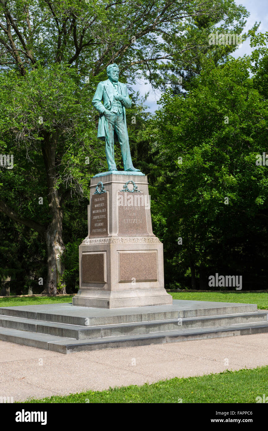 Grant Park sur la banque du fleuve de la galène à Galena Illinois Banque D'Images