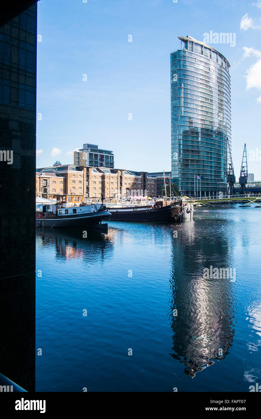 Un West India Quay, Canary Wharf, Londres, Angleterre, Royaume-Uni Banque D'Images