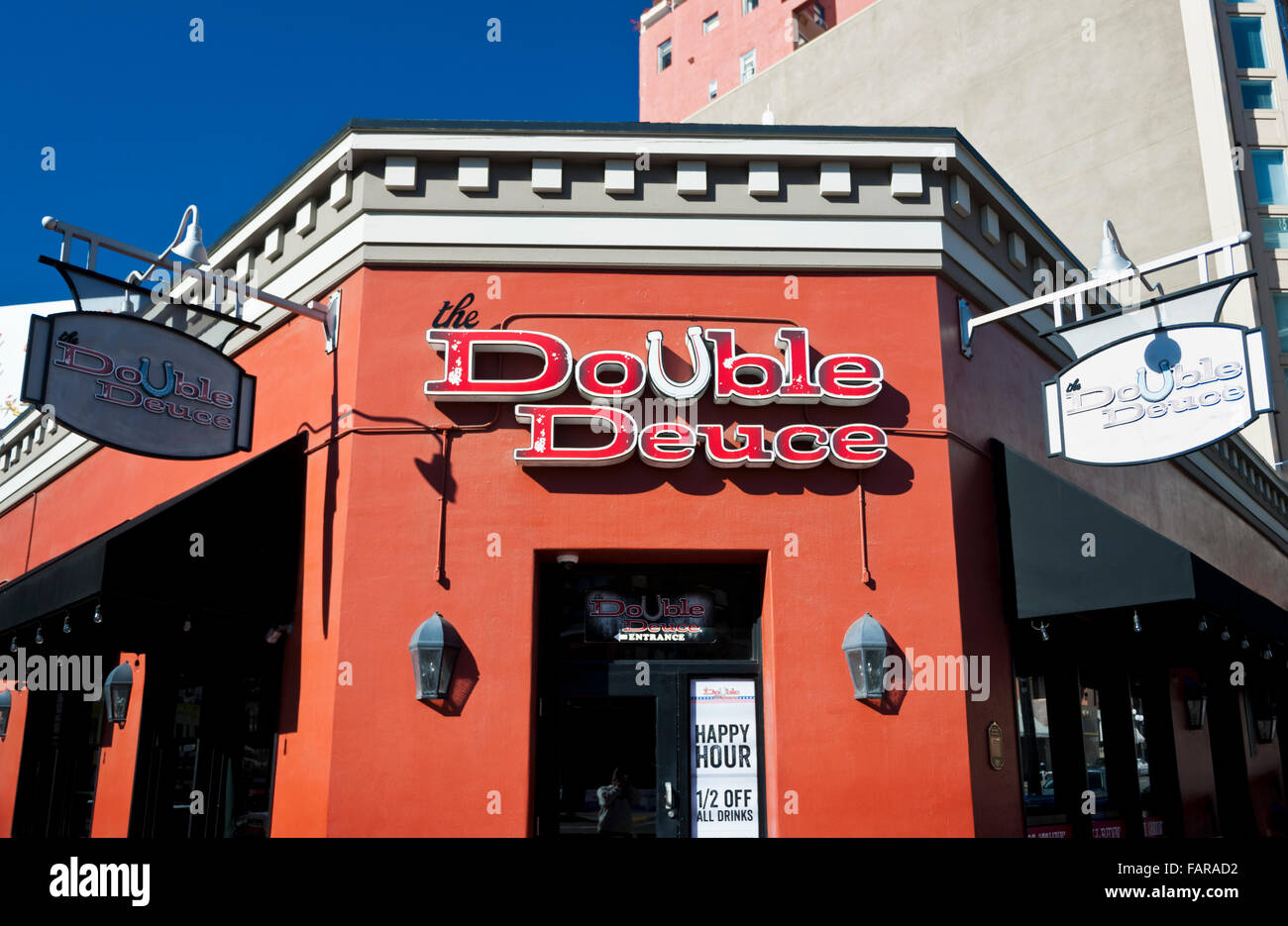 Les Double Deuce restaurant and bar dans le centre-ville de San Diego, Californie Banque D'Images