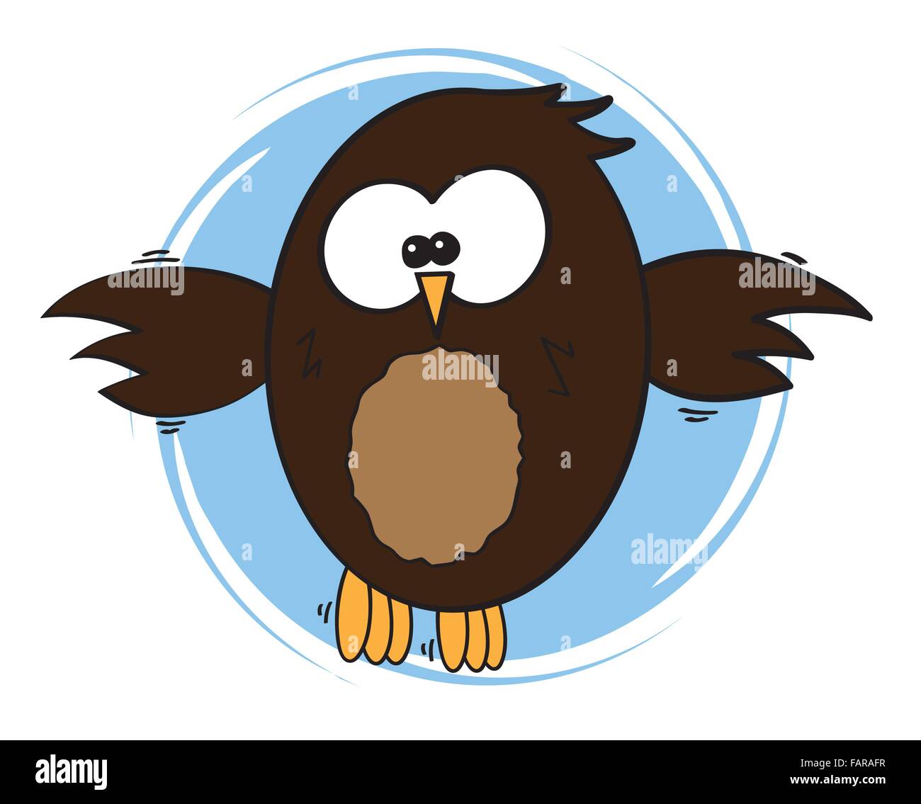 Le style comique stylisée owl. Le tout sur fond blanc Illustration de Vecteur