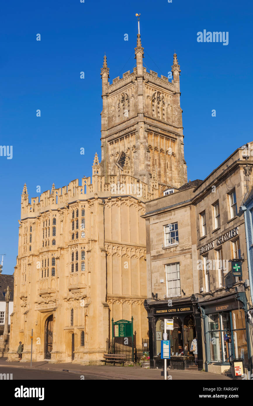 L'Angleterre, Gloucestershire, Cotswolds, Cirencester, Église Paroissiale de St Jean Baptiste Banque D'Images