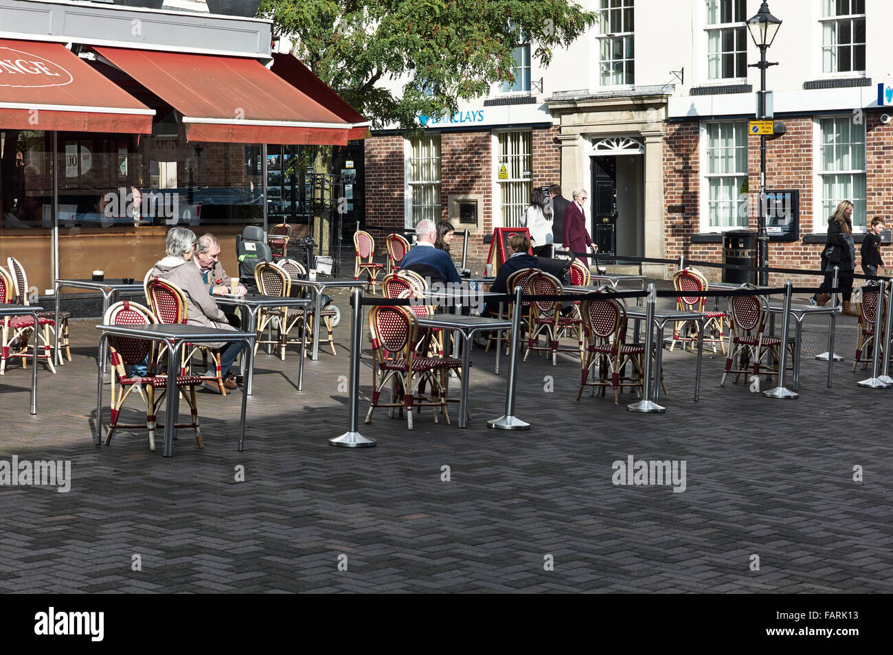 Café en plein air dans la pierre, Staffordshire Banque D'Images