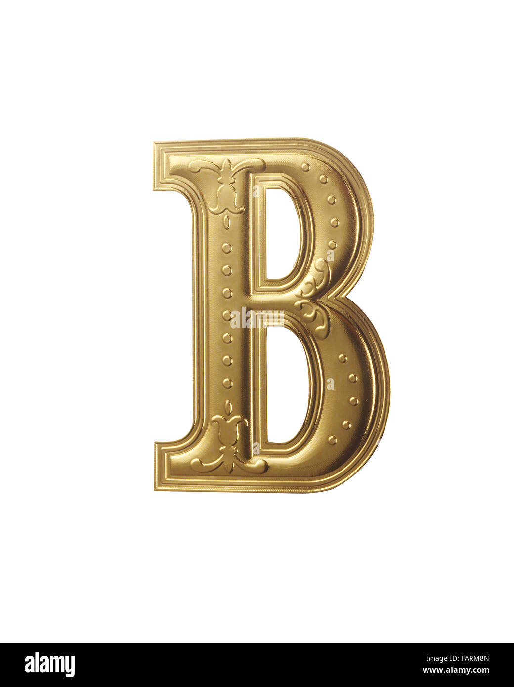 Image de l'alphabet couleur or with clipping path Banque D'Images