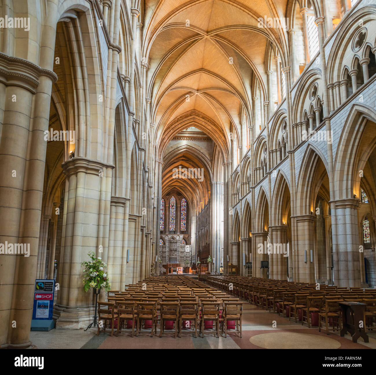 Intérieur de la cathédrale de Truro, Cornwall, England, UK Banque D'Images
