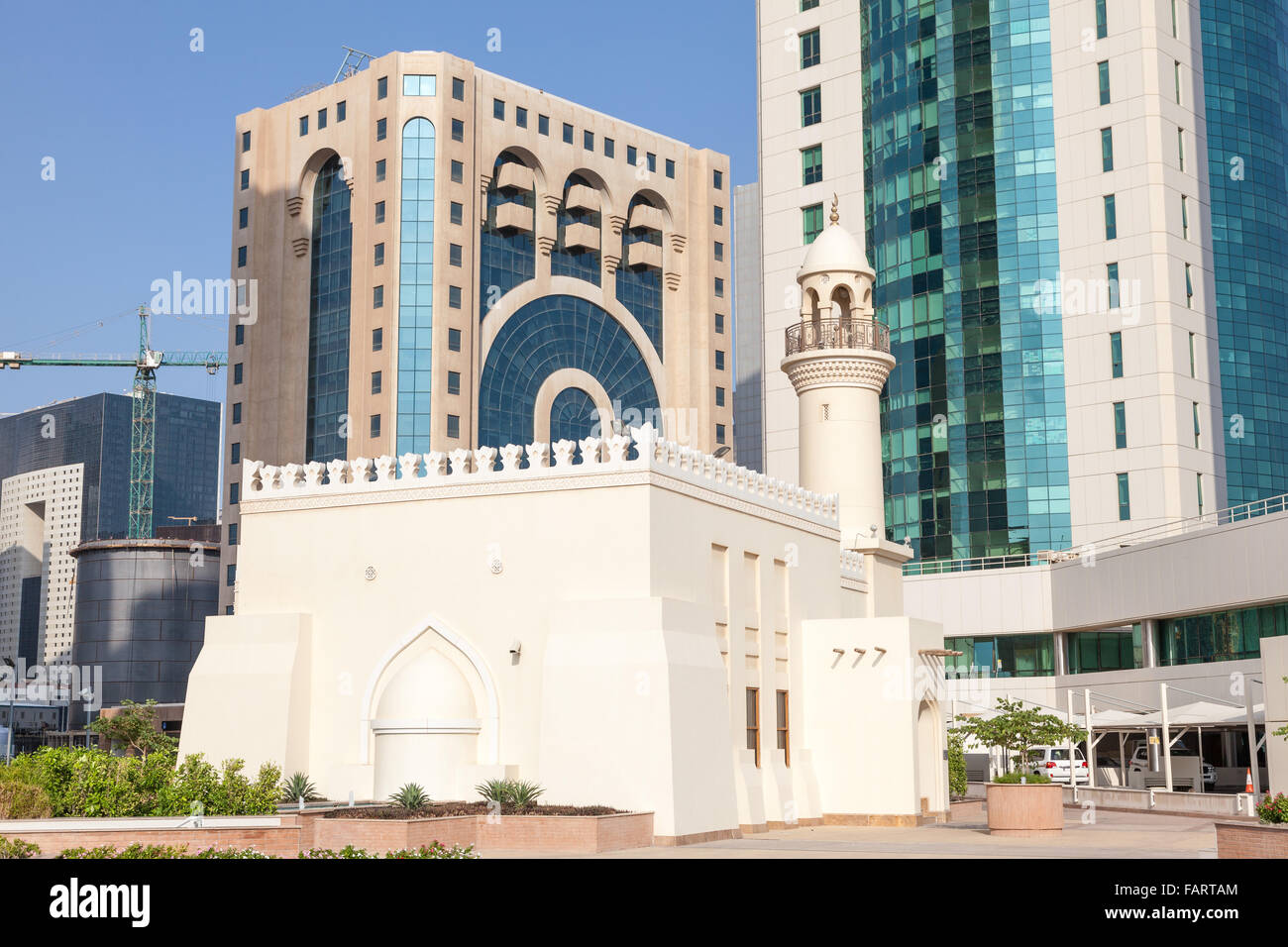 Le centre-ville de mosquée à Doha, Qatar Banque D'Images