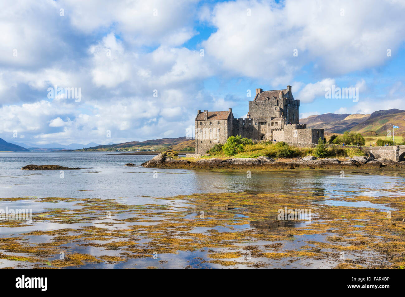 Le Château d'Eilean Donan sur les rives du Loch Duich Ross et Cromarty Western Highlands of Scotland UK GB EU Europe Banque D'Images
