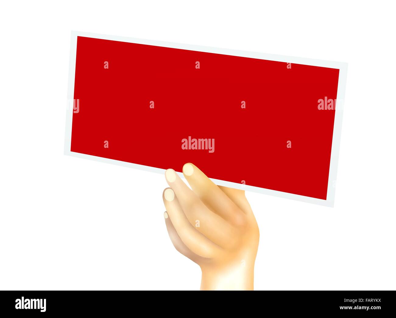 Dessin à la main, Close Up de couleur rouge d'un grand vide carte ...