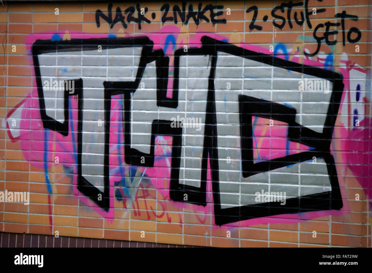 Graffity : THC (tétrahydrocannabinol), von Bestandteil der psychoaktive/ Cannabis Hanf, Berlin. Banque D'Images