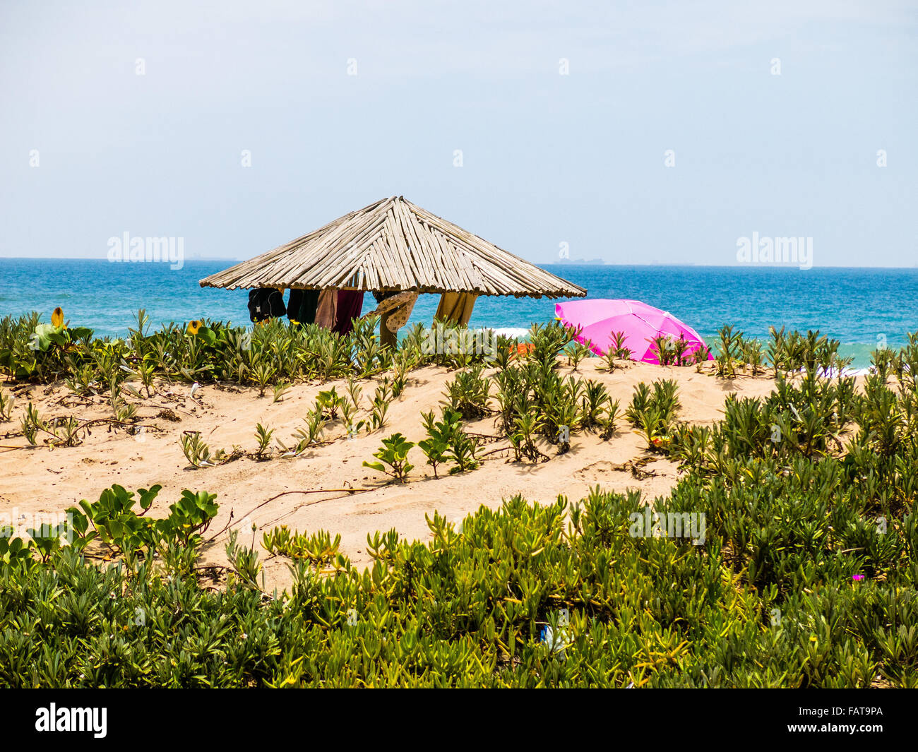 En bord de mer de Durban le 2 janvier 2016 Banque D'Images