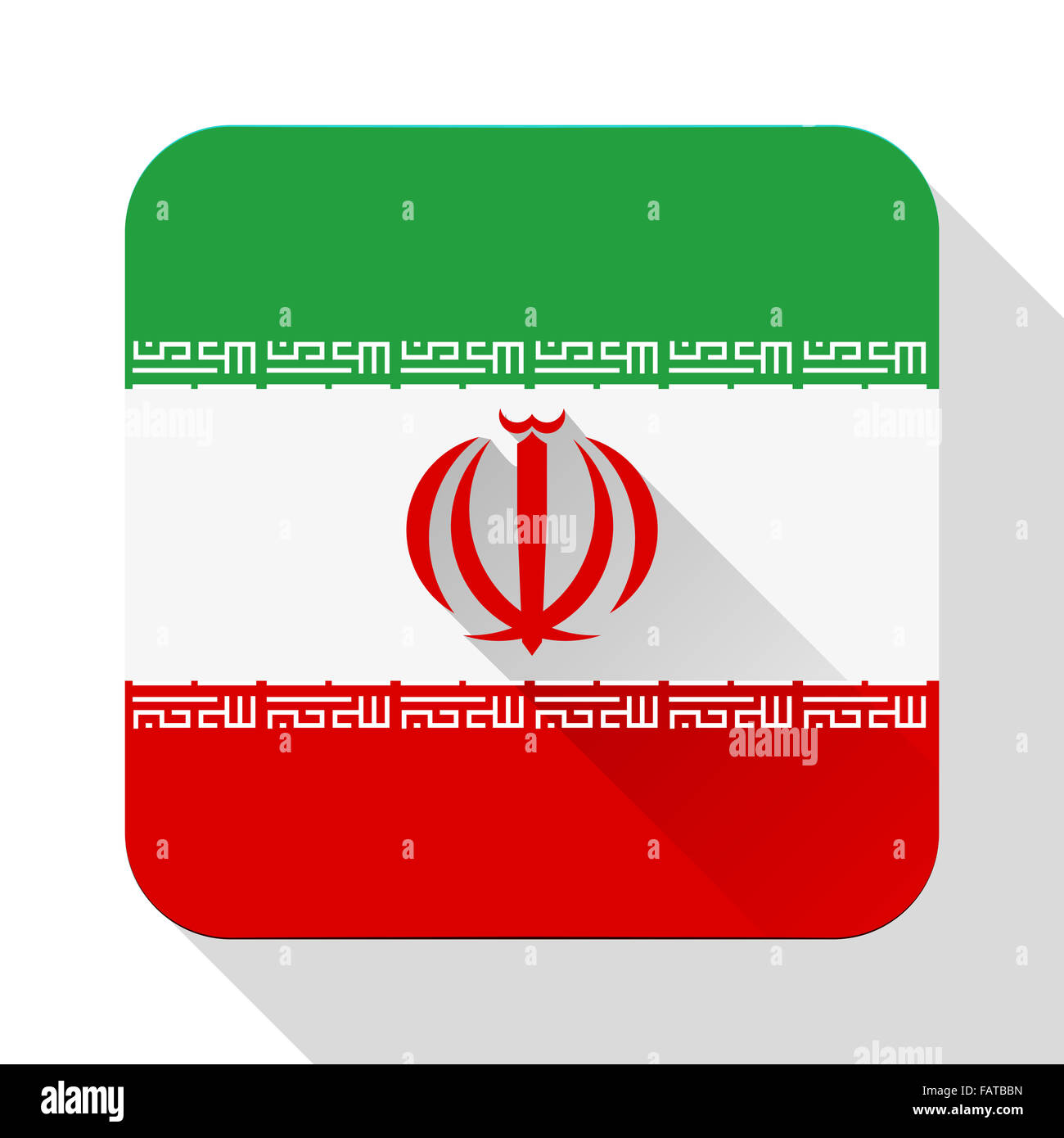 Icône simple drapeau de l'Iran. . Banque D'Images