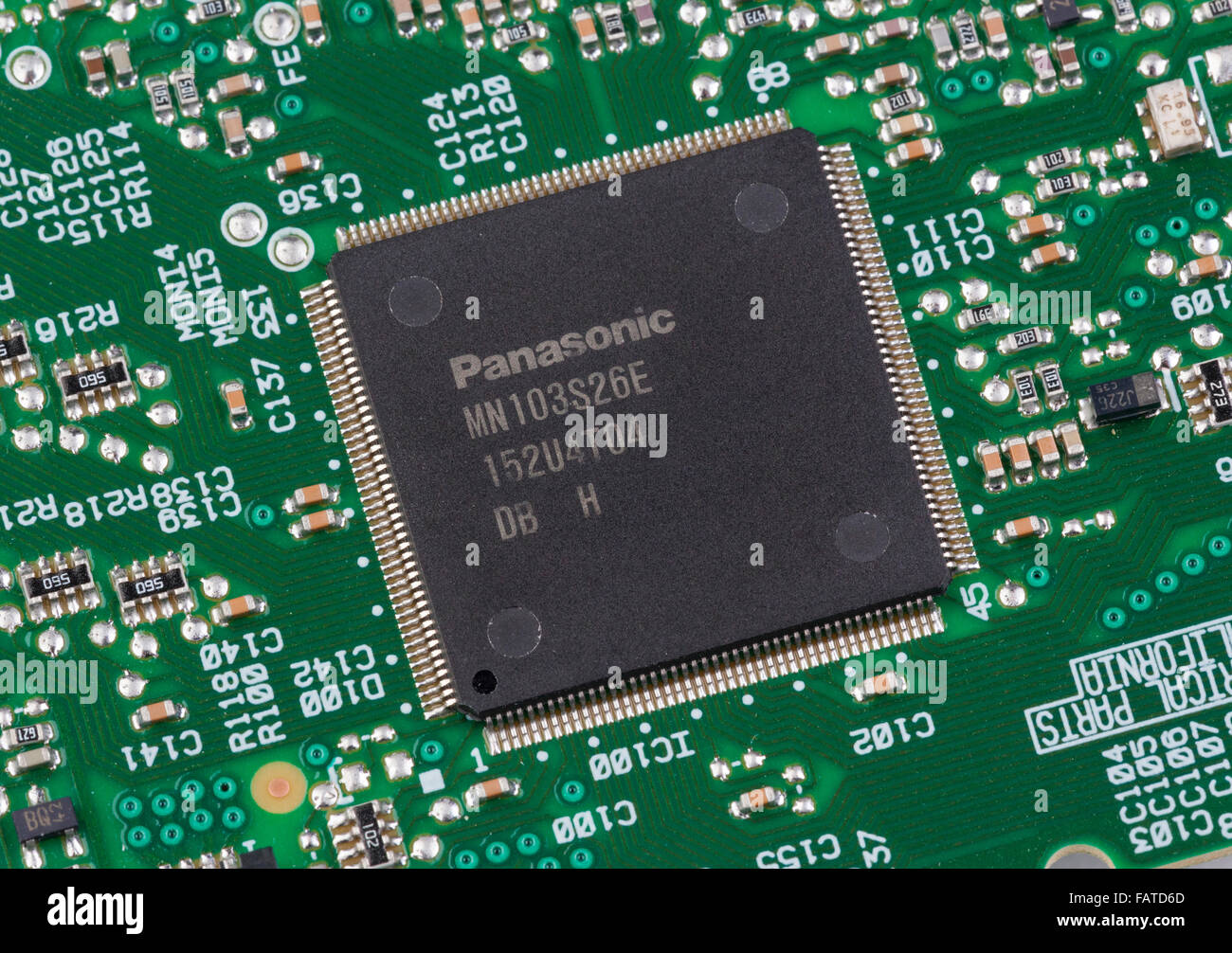 Circuit intégré puce Panasonic Banque D'Images