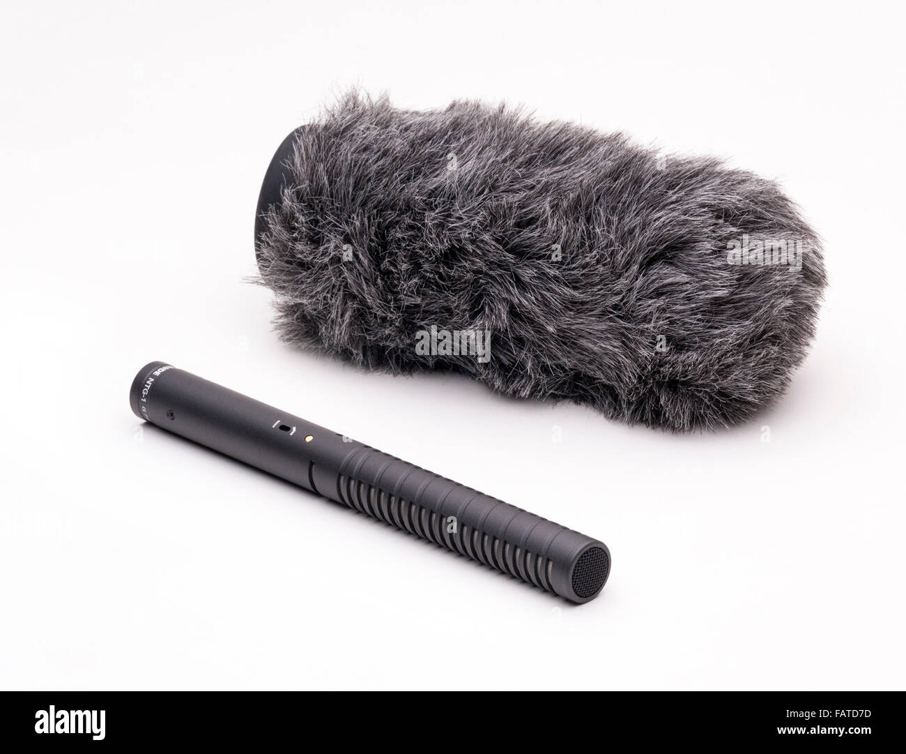 Shotgun microphone directionnel Banque D'Images