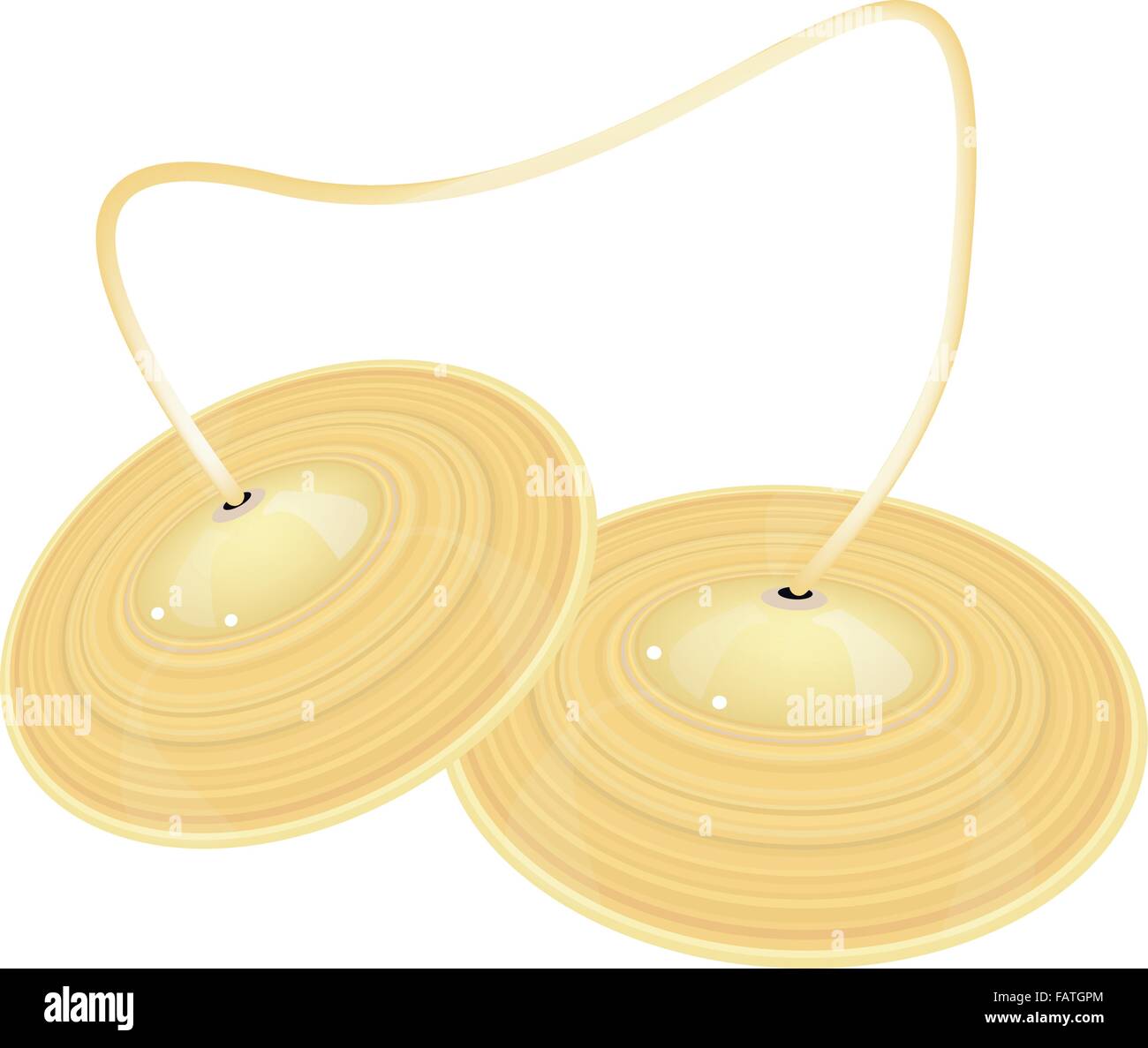 Instrument de musique, une illustration de style rétro ou cymbale Dark Wood isolé sur fond blanc Illustration de Vecteur